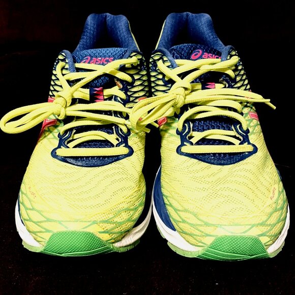 Asics Gel-Nimbus 18 Running Shoes Neon Yellow Multi Color T650N Size 9 US Medium - Picture 5 of 11